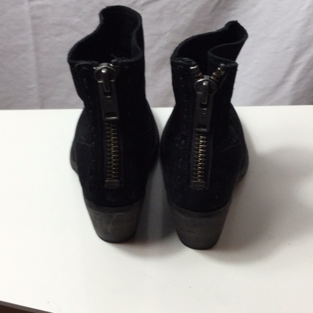 Frye Black Suede Ankle Booties